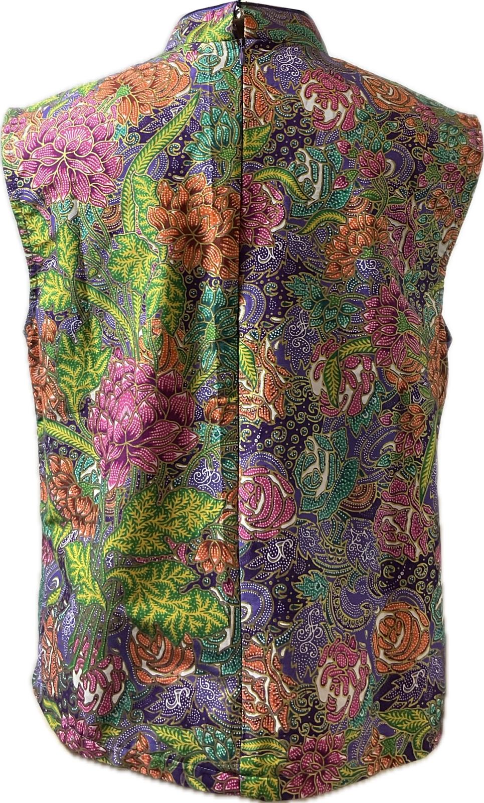 Ladies Batik Top LBT-L-PURPLE-D111004
