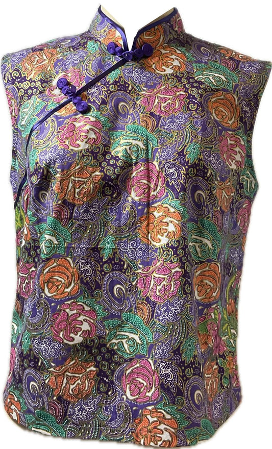 Ladies Batik Top LBT-L-PURPLE-D111004