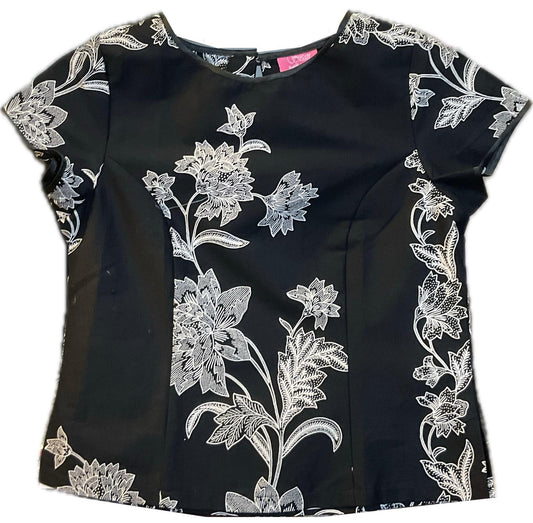 Ladies Batik Top LBT-S-BLACK-E1001