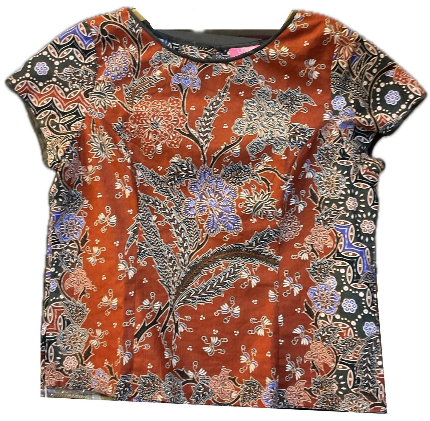 Ladies Batik Top LBT-M-BLACK-E11001