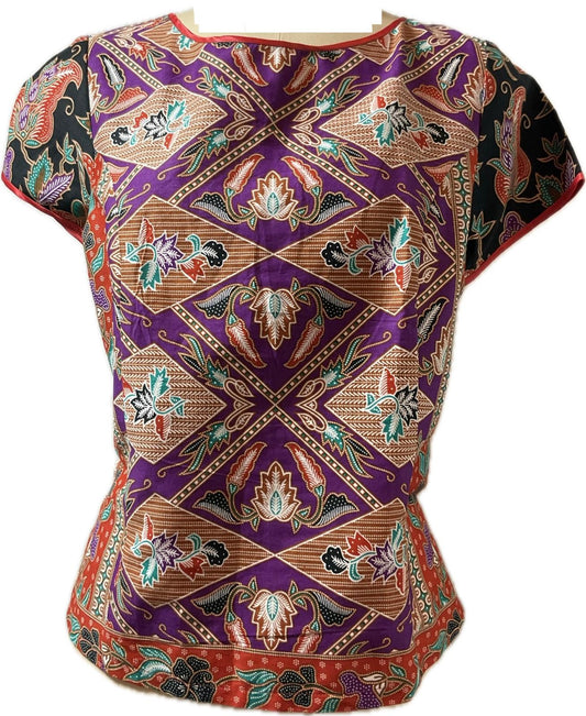 Ladies Batik Top LBT-L-RED-E111003