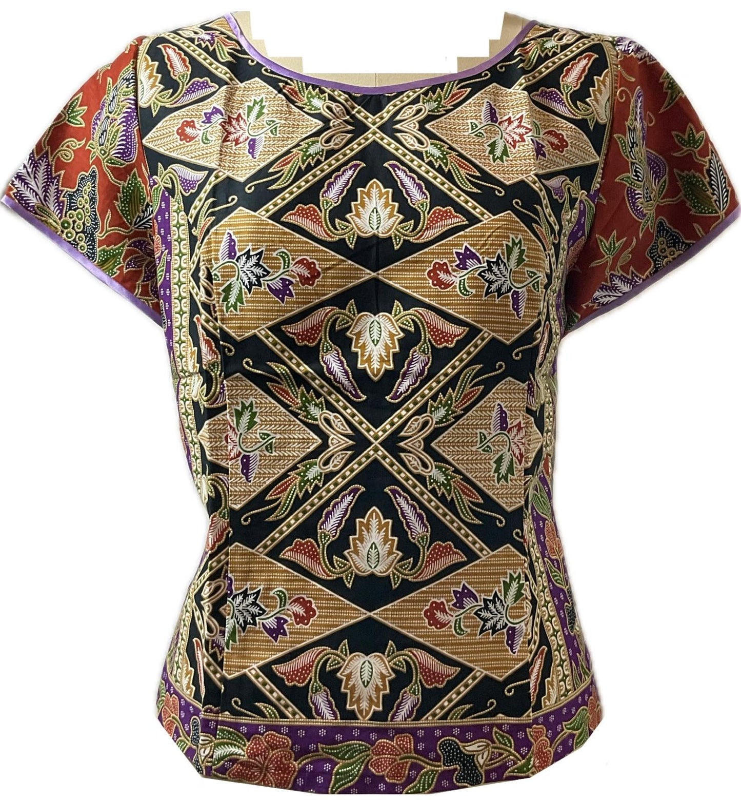 Ladies Batik Top LBT-XL-PURPLE-E1111001