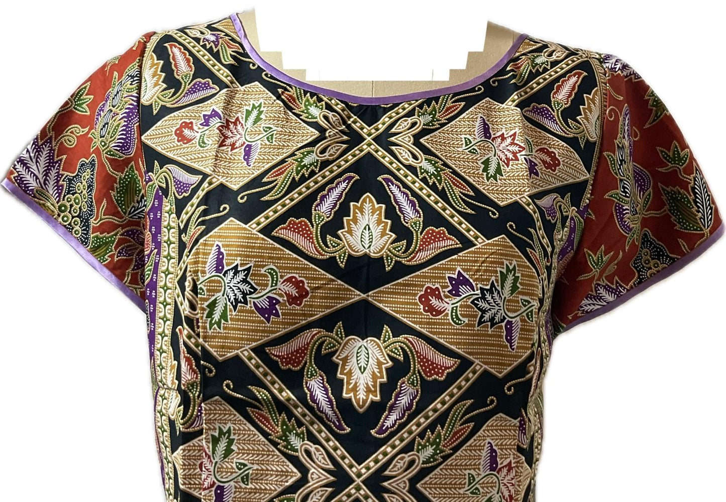 Ladies Batik Top LBT-XL-PURPLE-E1111001