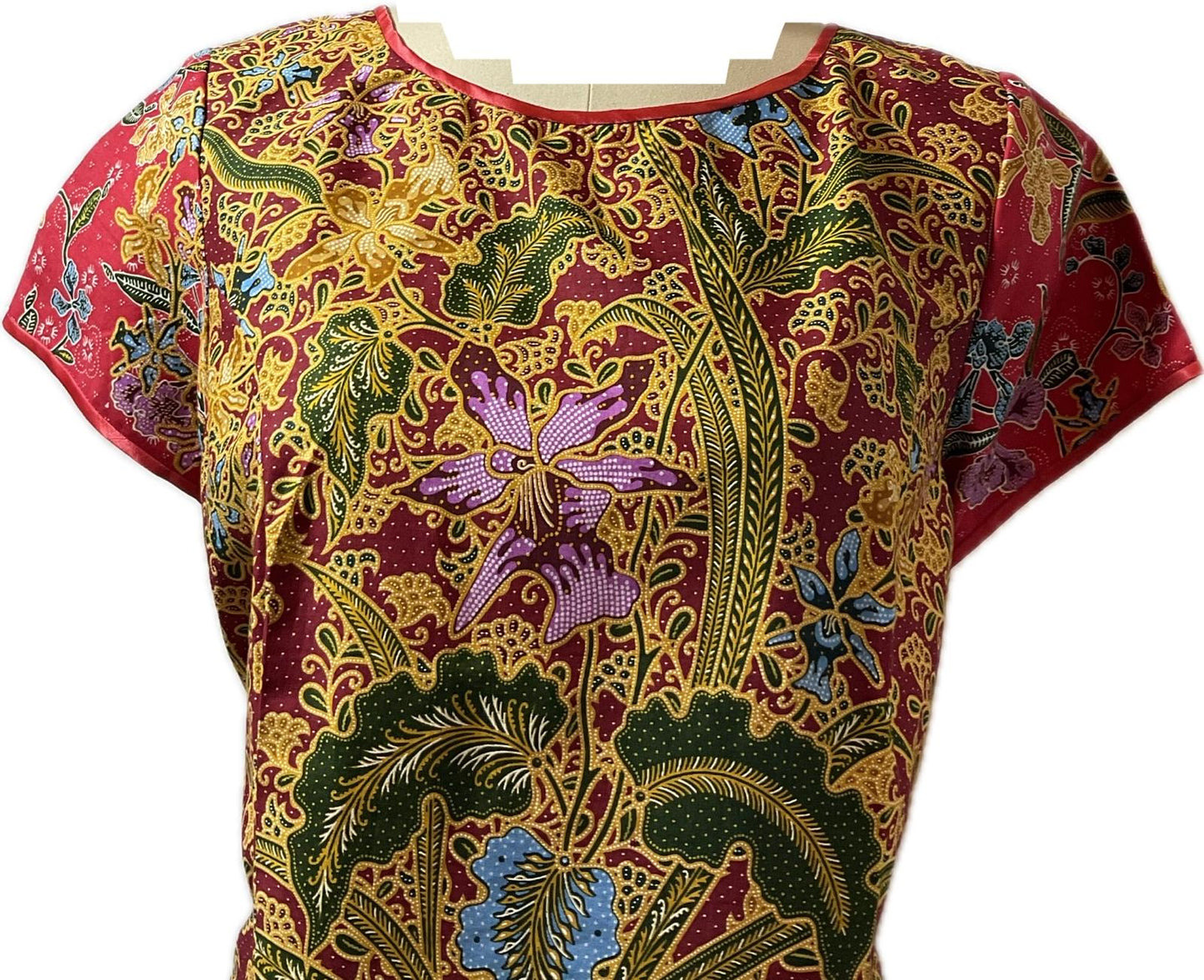 Ladies Batik Top LBT-L-RED-E111001