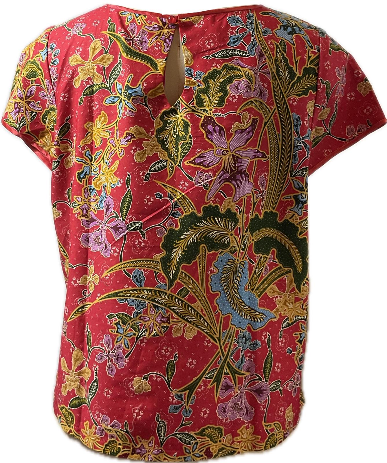 Ladies Batik Top LBT-L-RED-E111001