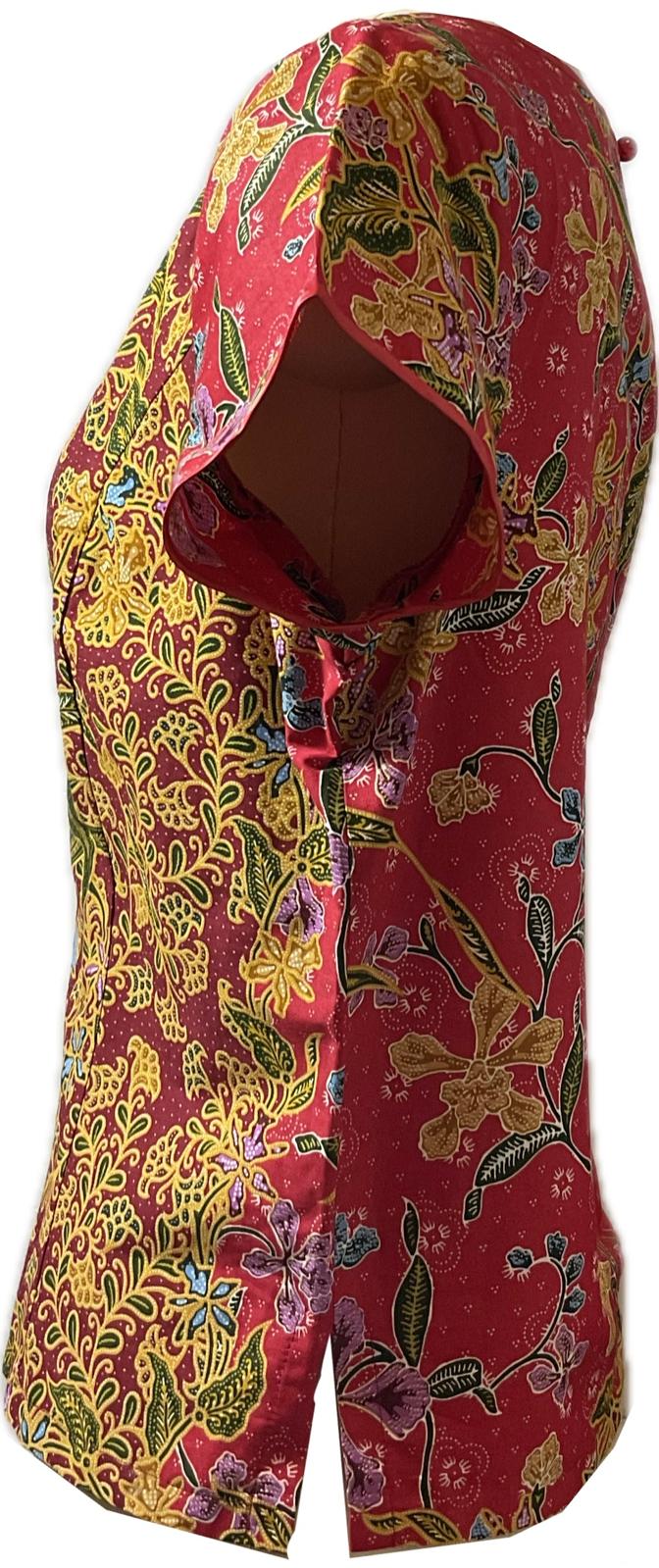 Ladies Batik Top LBT-L-RED-E111001