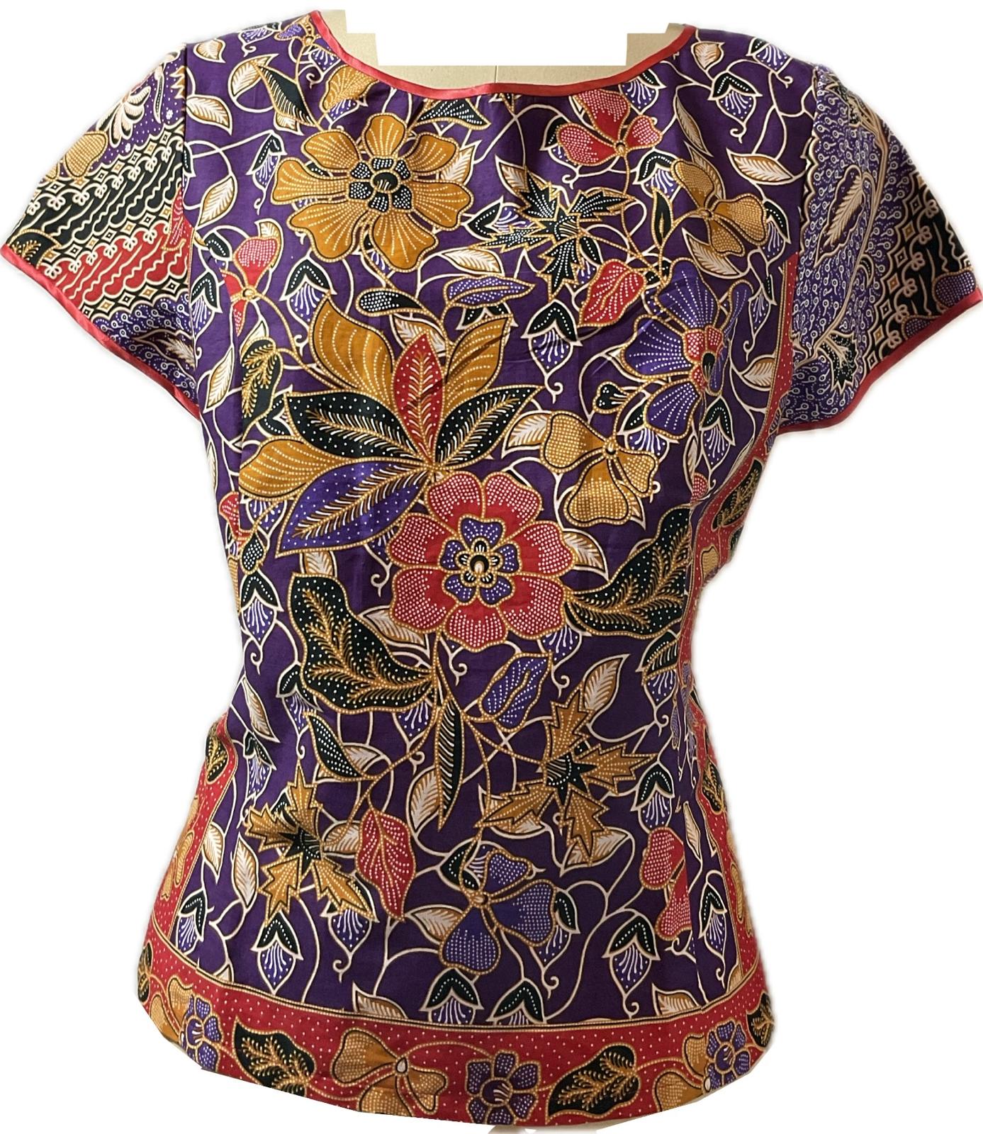 Ladies Batik Top LBT-L-RED-E111002
