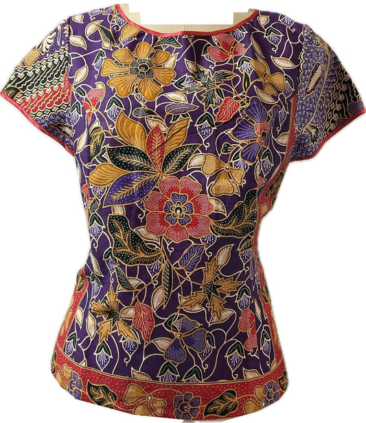 Ladies Batik Top LBT-L-RED-E111002