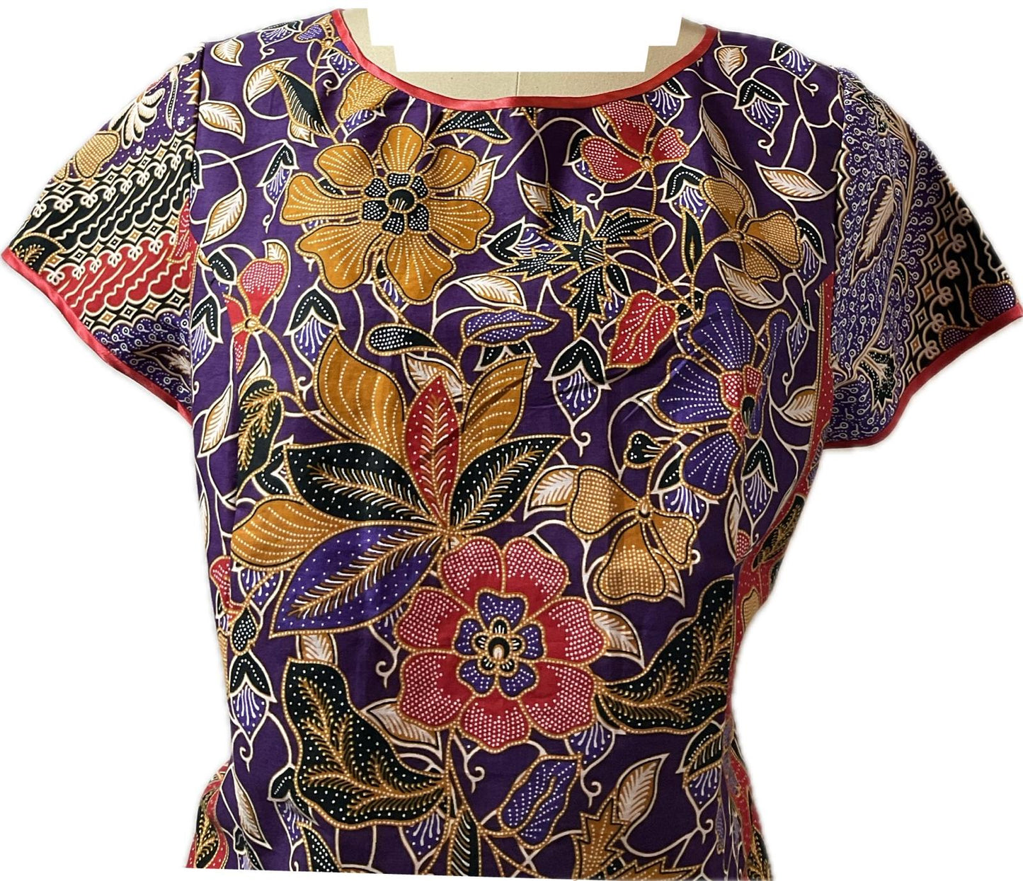 Ladies Batik Top LBT-L-RED-E111002