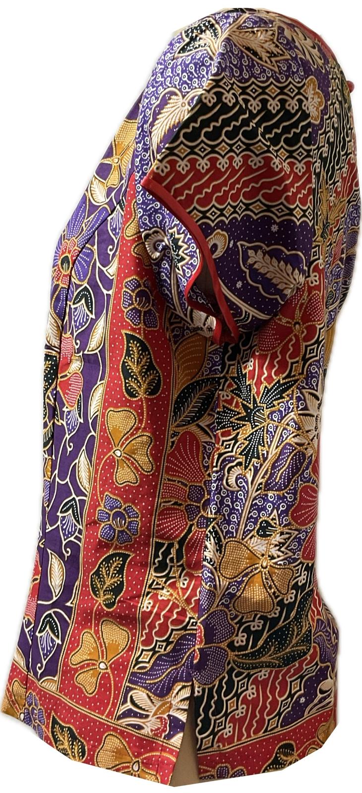 Ladies Batik Top LBT-L-RED-E111002