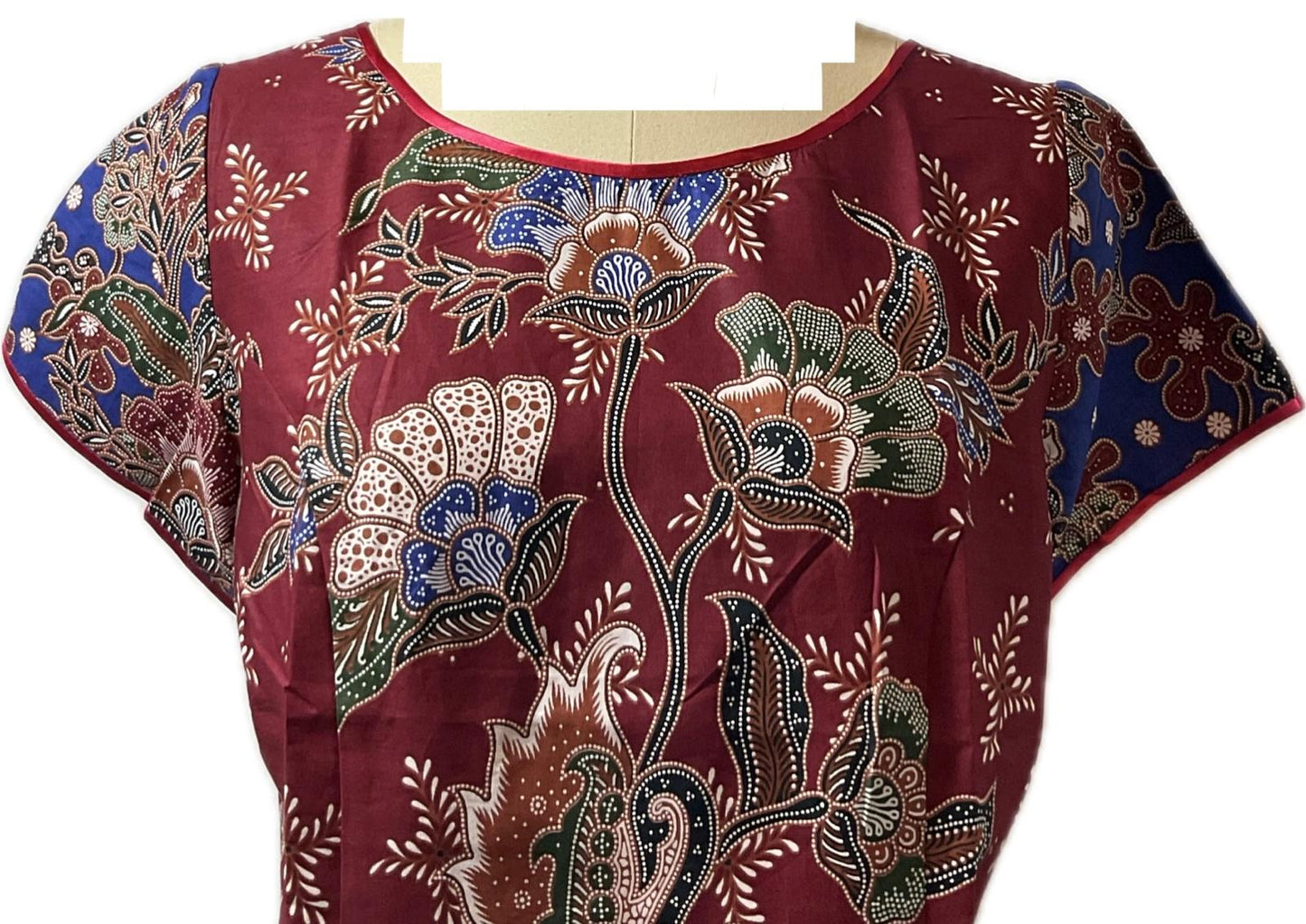Ladies Batik Top LBT-XL-RED-E1111003