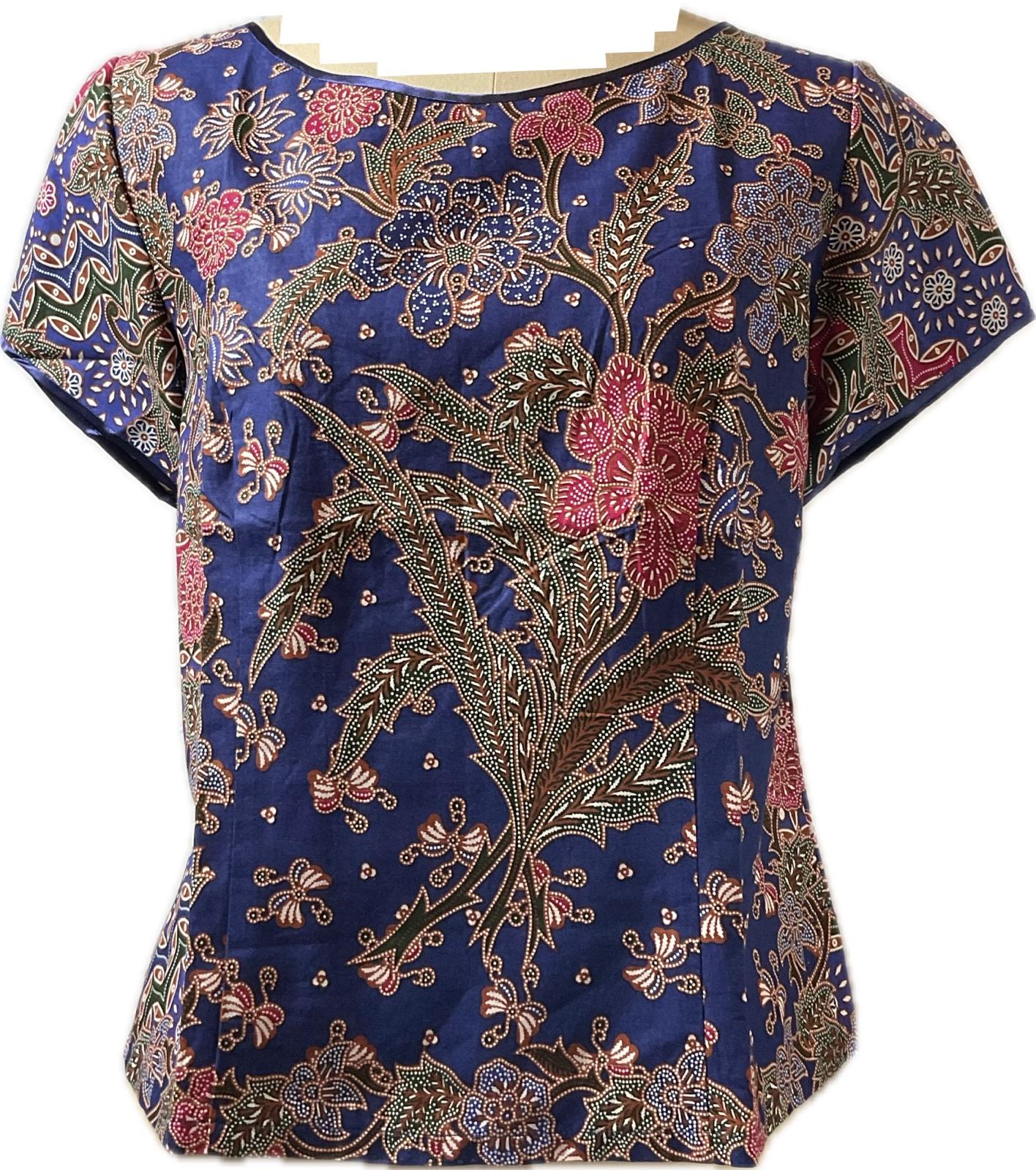 Ladies Batik Top LBT-XL-BLUE-E1111004