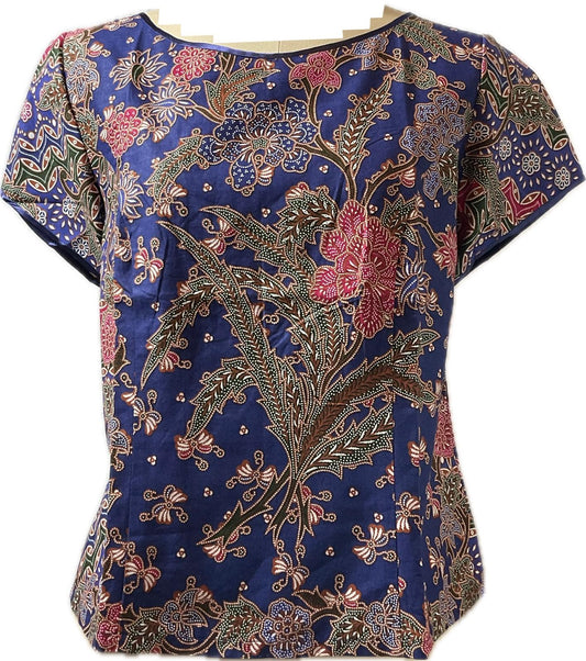 Ladies Batik Top LBT-XL-BLUE-E1111004