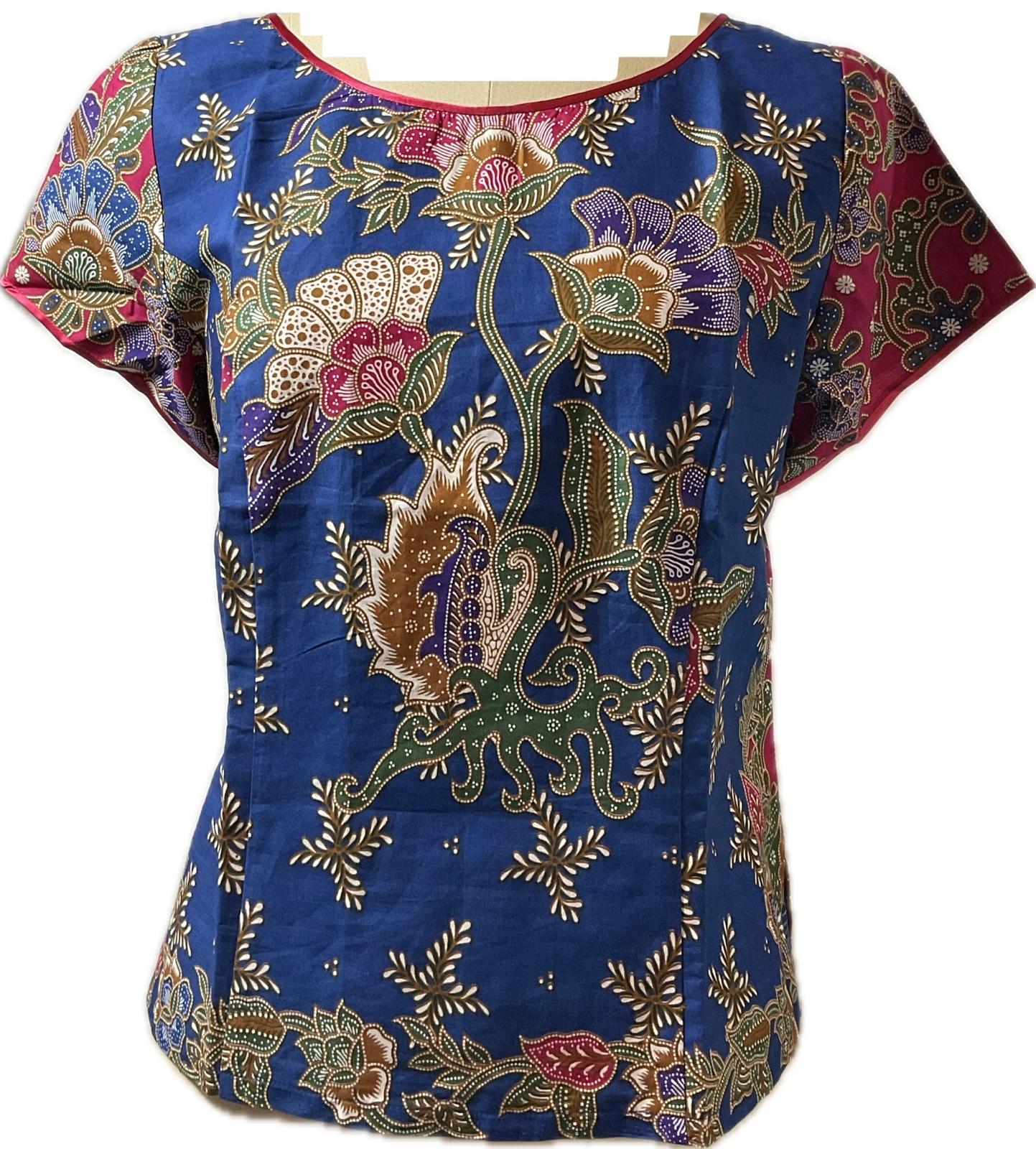 Ladies Batik Top LBT-XL-RED-E1111005