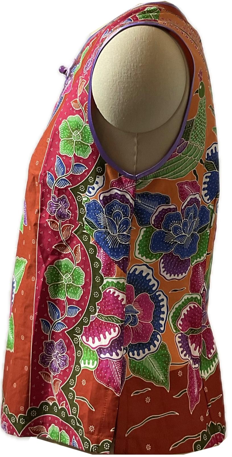 Ladies Batik Top LBT-M-PURPLE-F11001