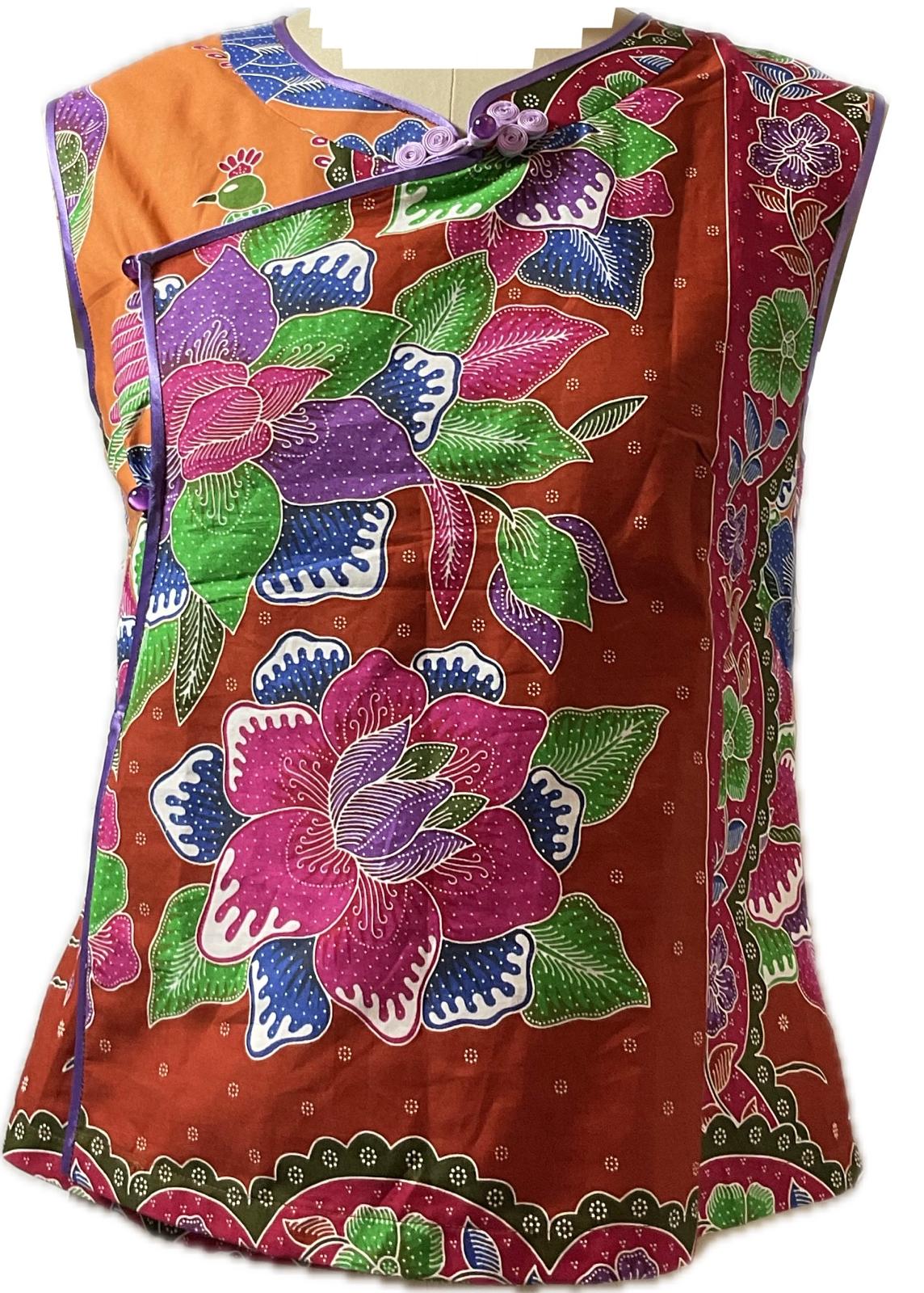 Ladies Batik Top LBT-M-PURPLE-F11001