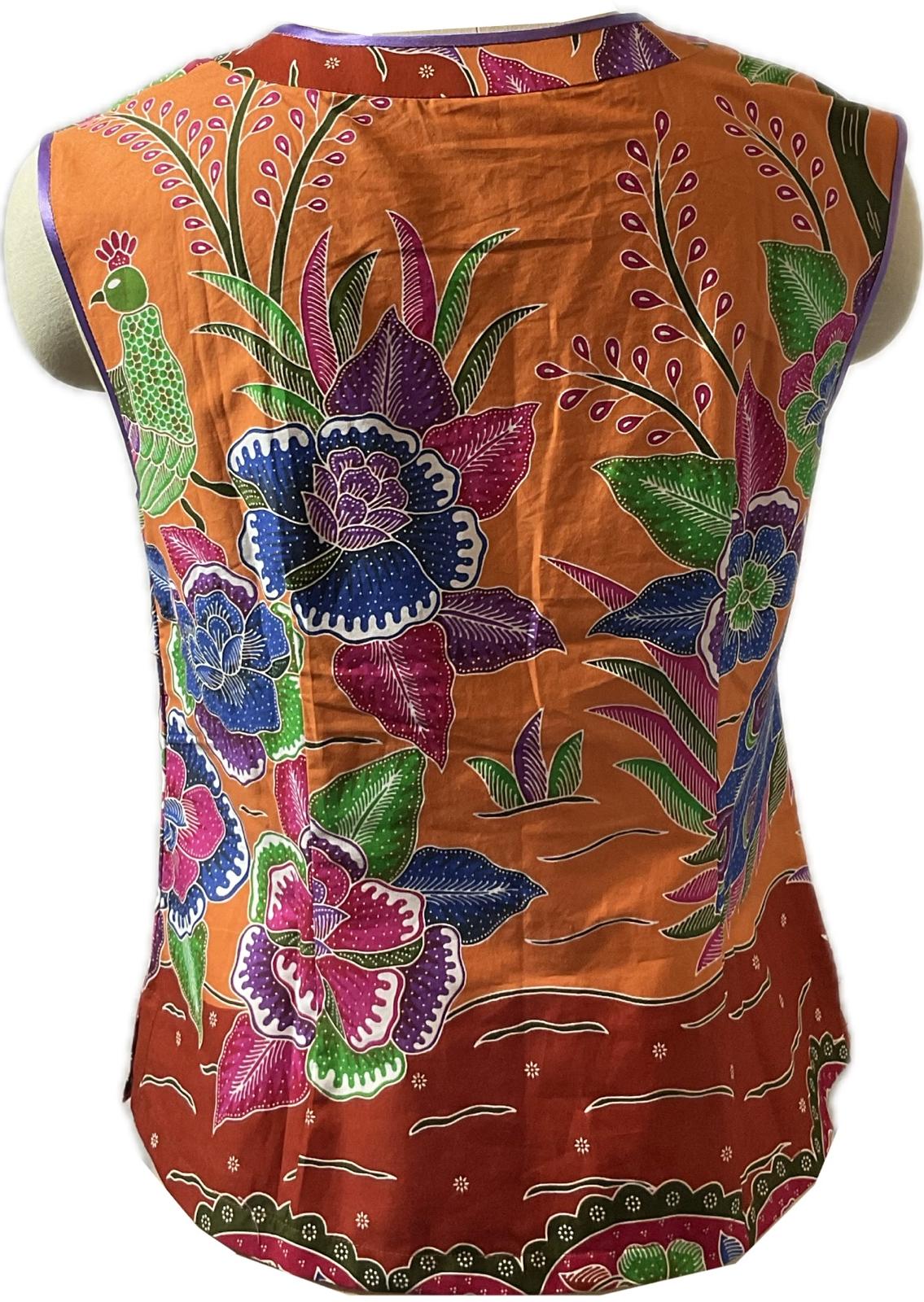 Ladies Batik Top LBT-M-PURPLE-F11001