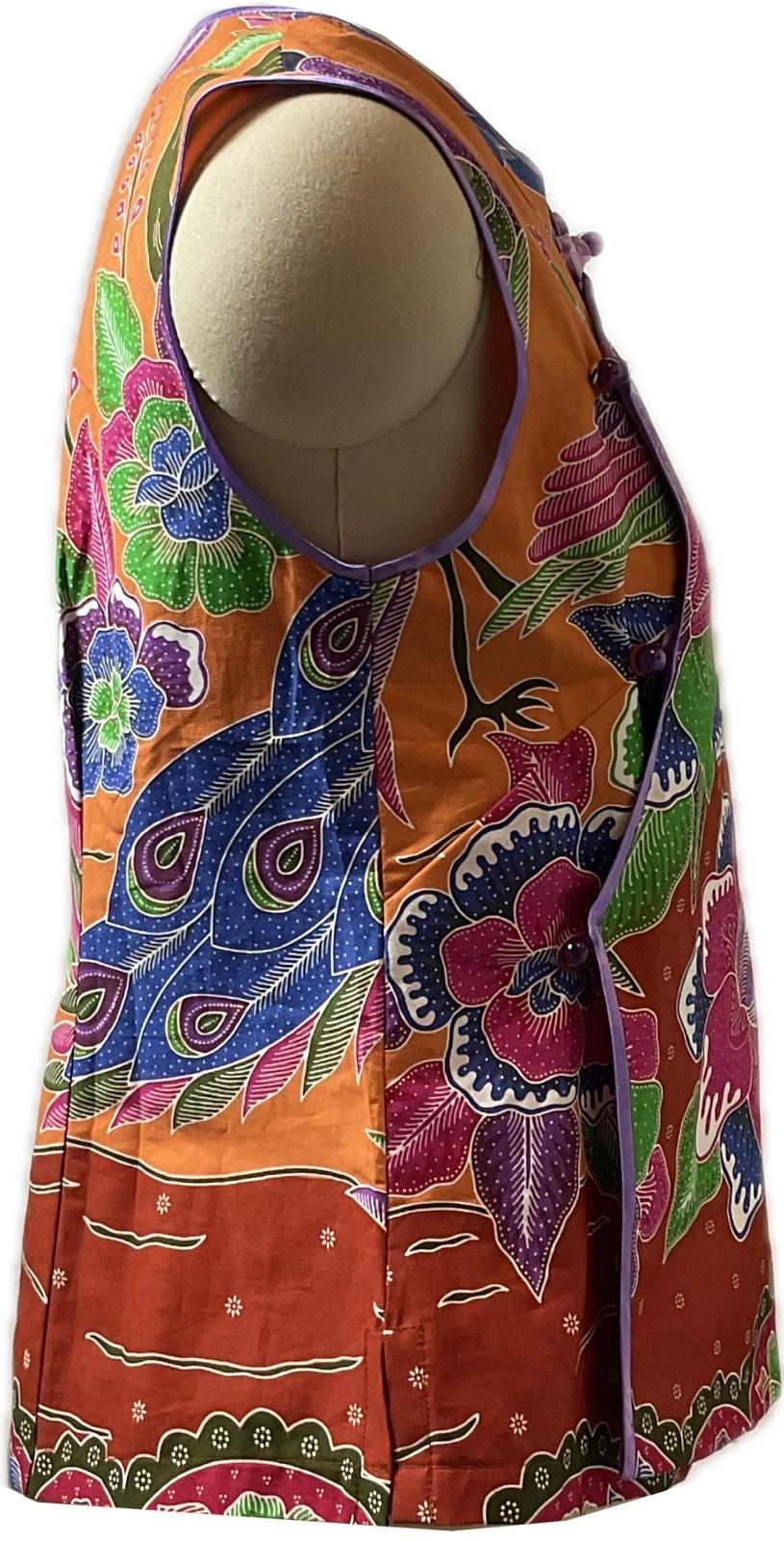 Ladies Batik Top LBT-M-PURPLE-F11001