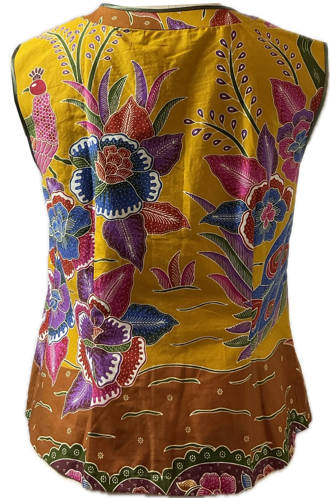 Ladies Batik Top LBT-M-GREEN-F11002