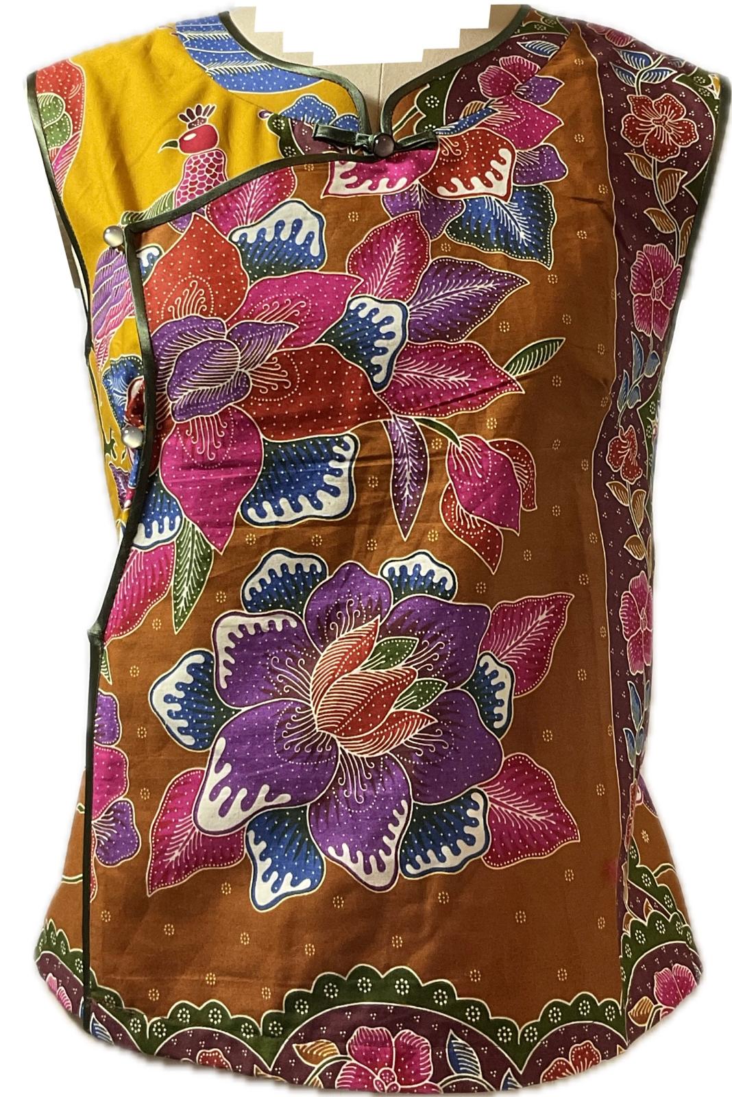 Ladies Batik Top LBT-M-GREEN-F11002