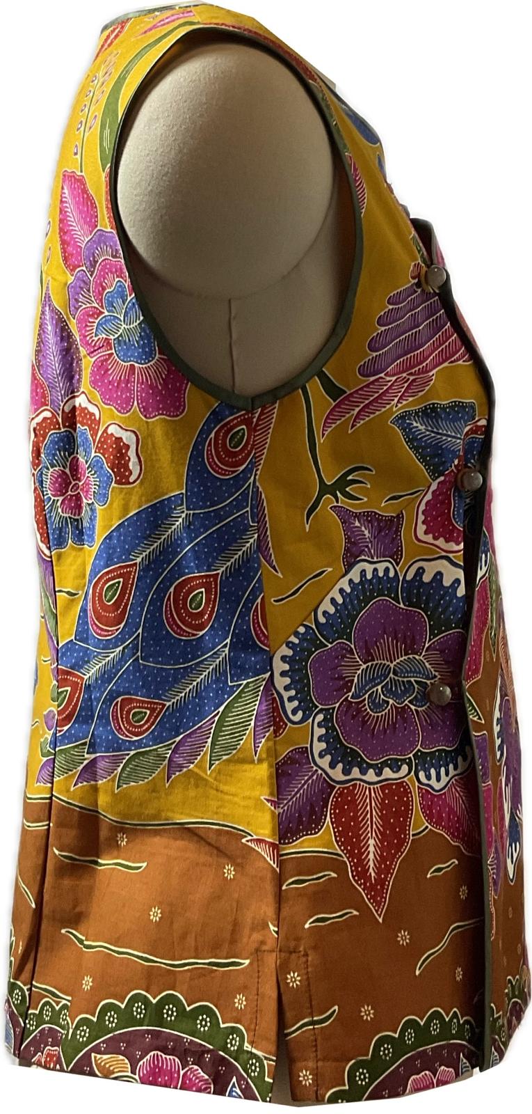 Ladies Batik Top LBT-M-GREEN-F11002