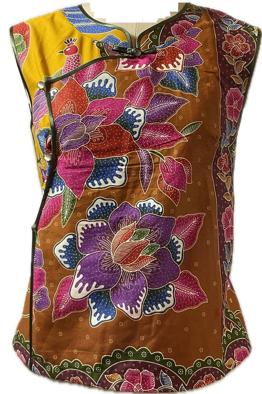 Ladies Batik Top LBT-M-GREEN-F11002