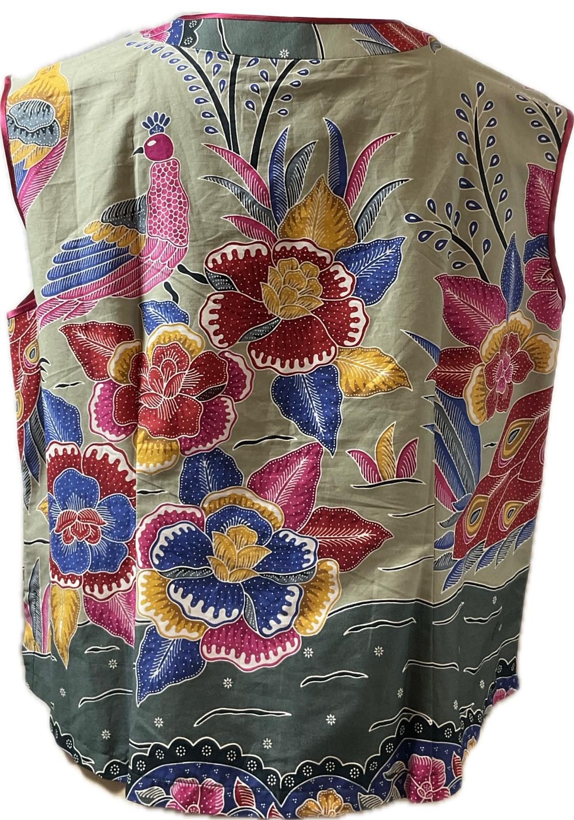 Ladies Batik Top LBT-XXL-RED-F11111002