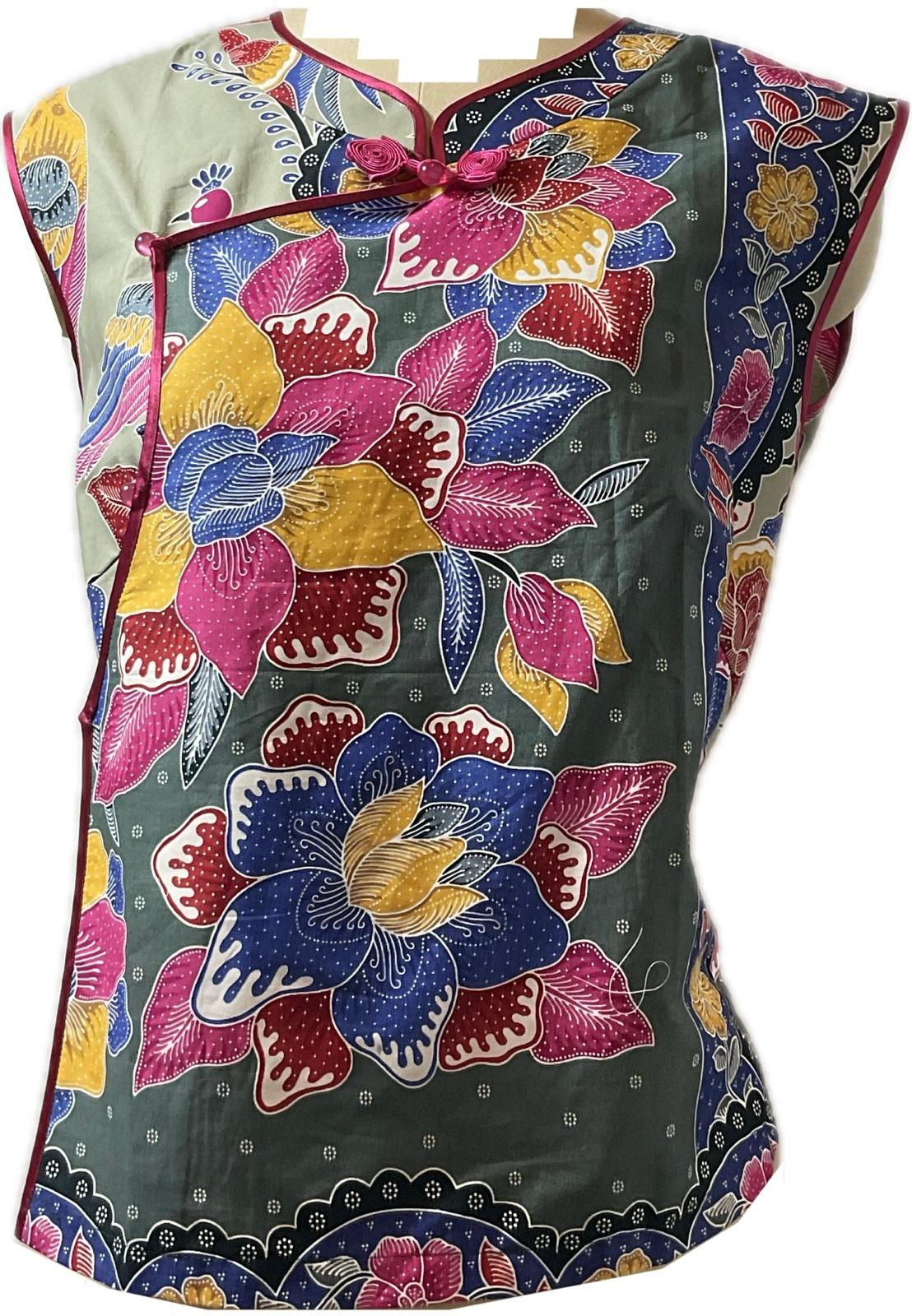 Ladies Batik Top LBT-XXL-RED-F11111002