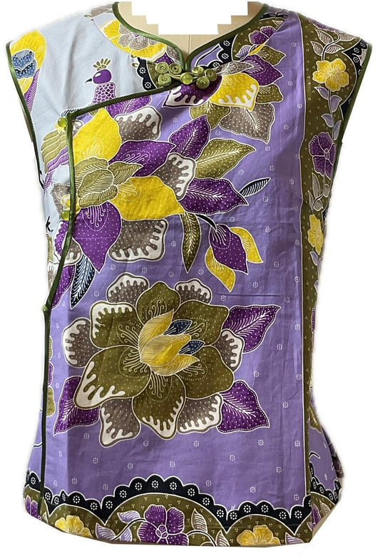 Ladies Batik Top LBT-L-PURPLE-F111001