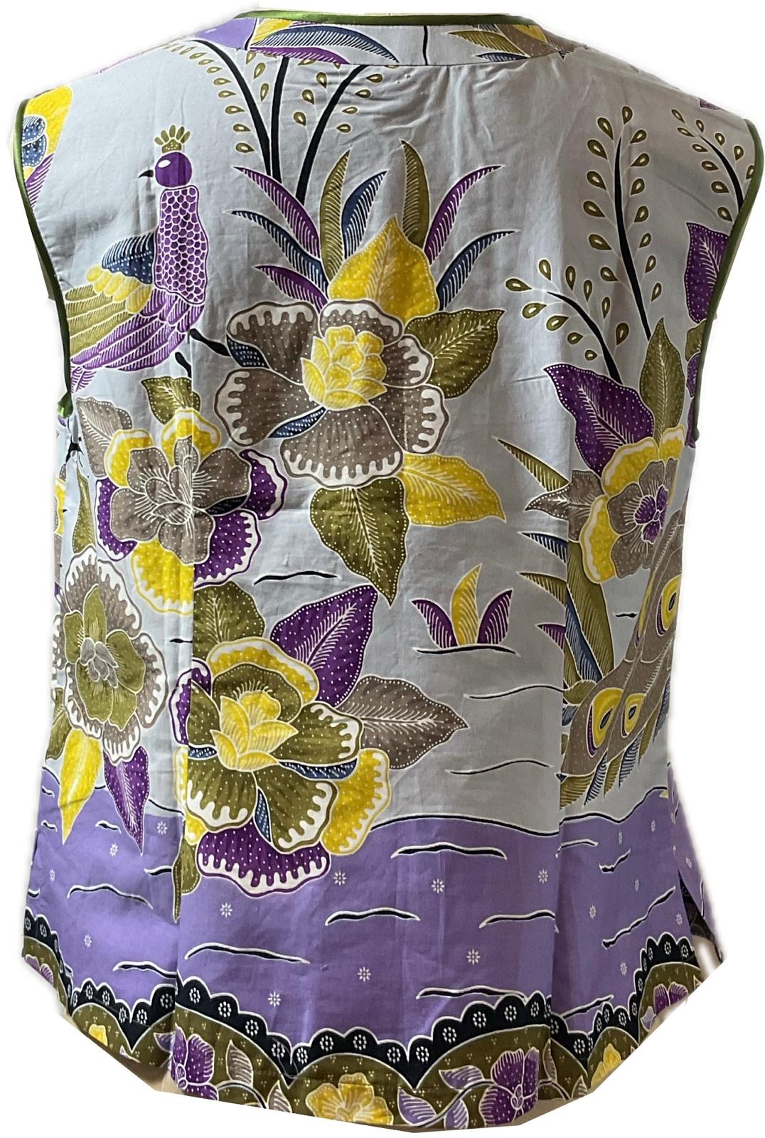 Ladies Batik Top LBT-L-PURPLE-F111001