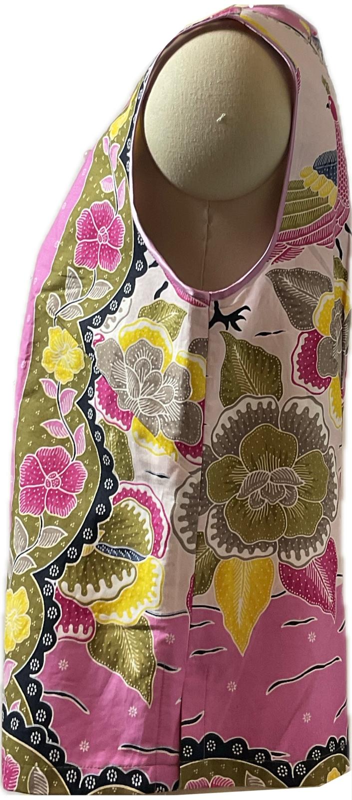 Ladies Batik Top LBT-L-PINK-F111002