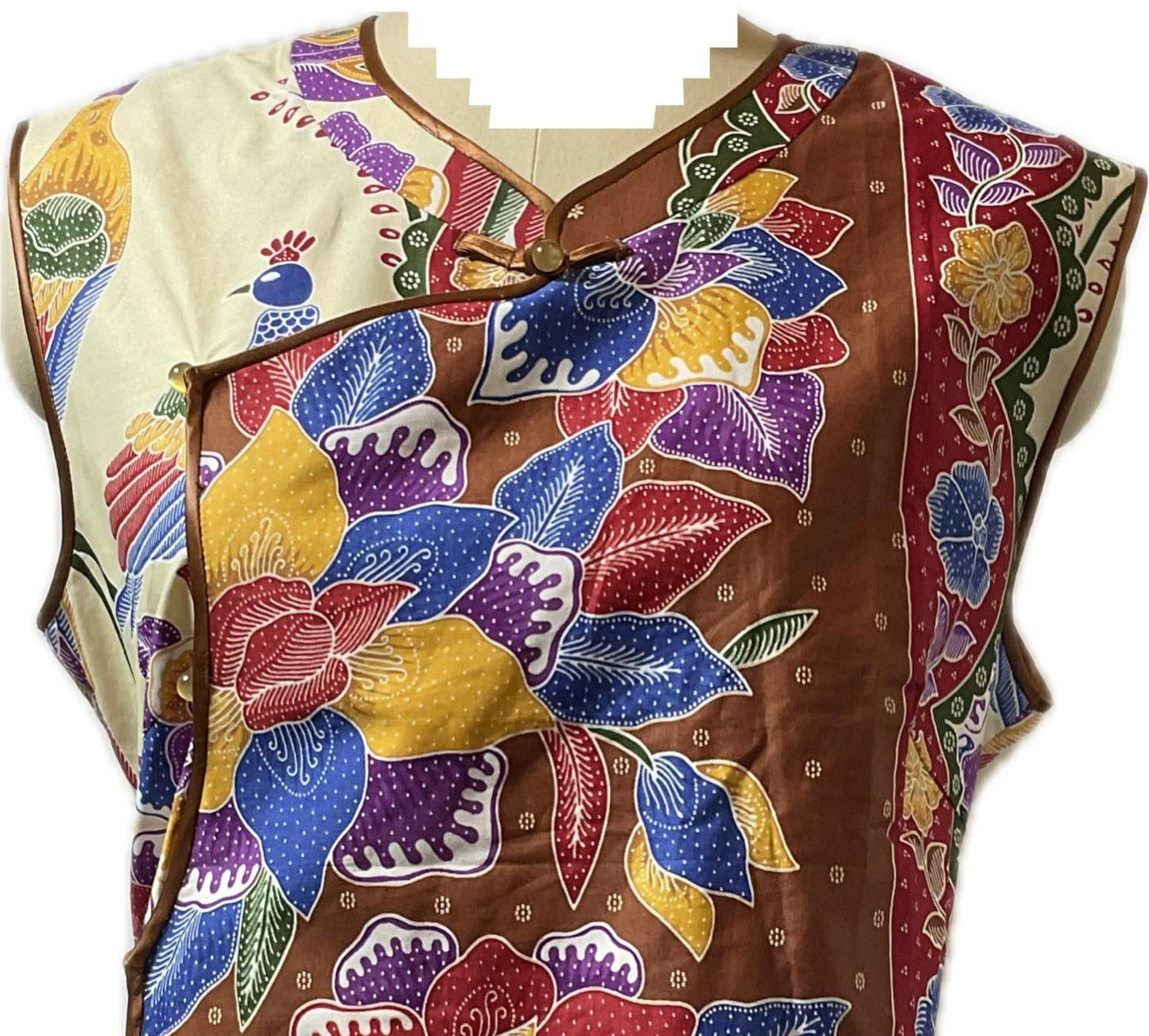 Ladies Batik Top LBT-XL-BROWN-F1111001