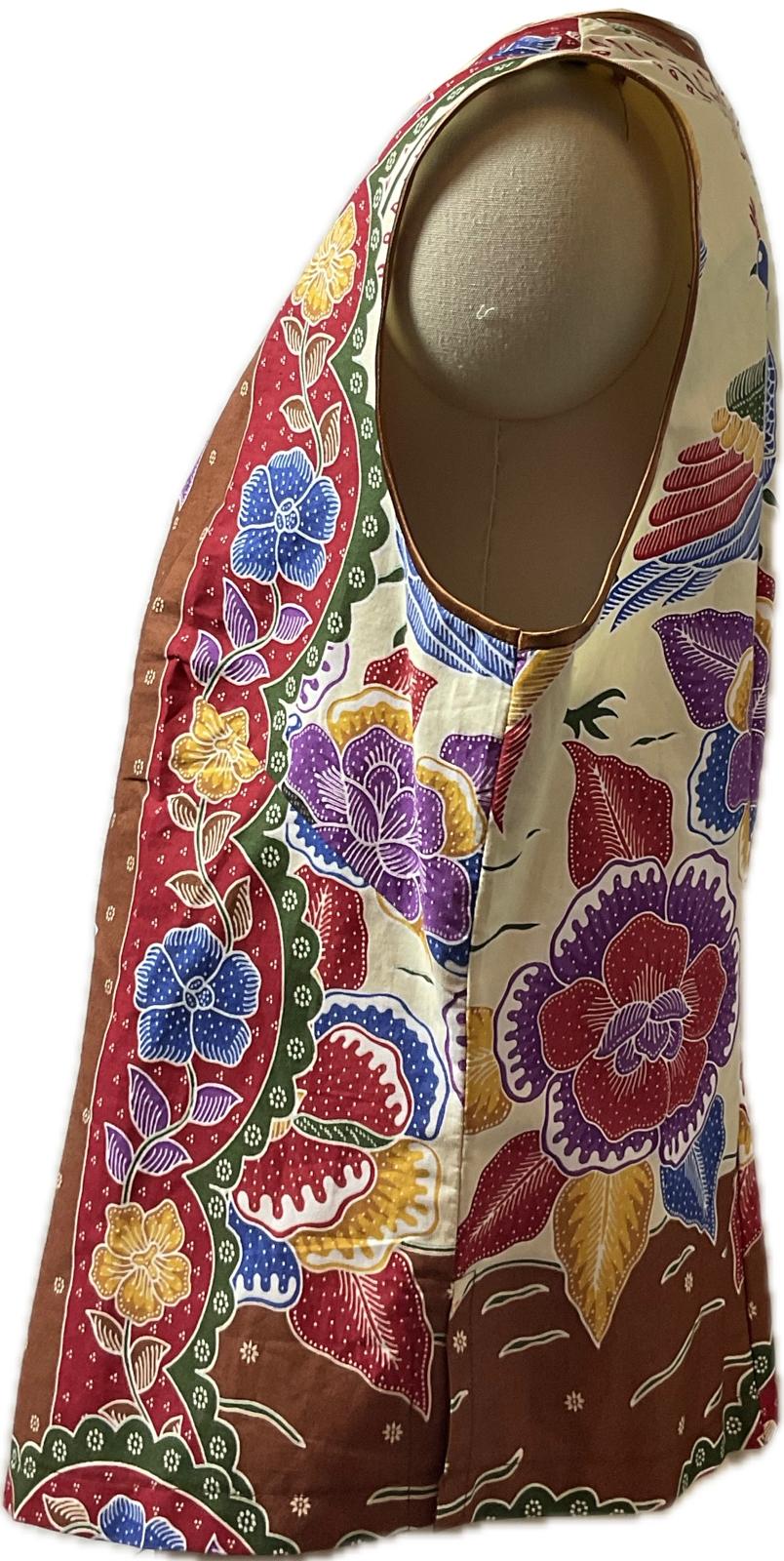 Ladies Batik Top LBT-XL-BROWN-F1111001