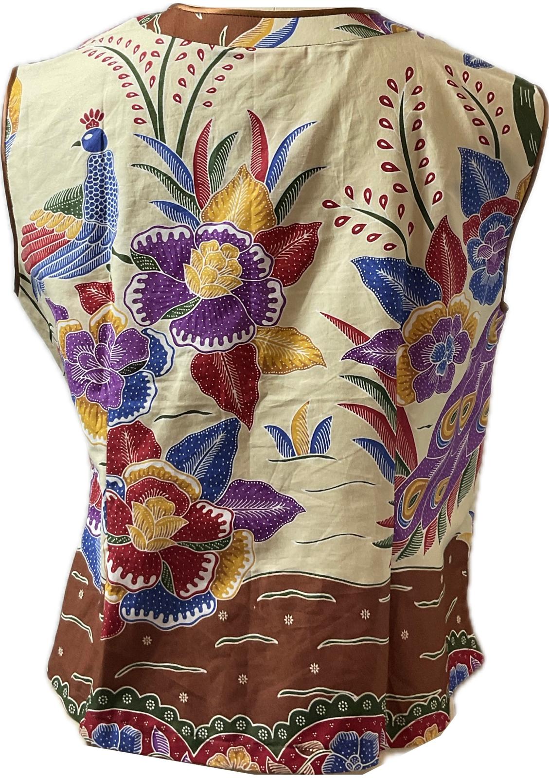 Ladies Batik Top LBT-XL-BROWN-F1111001