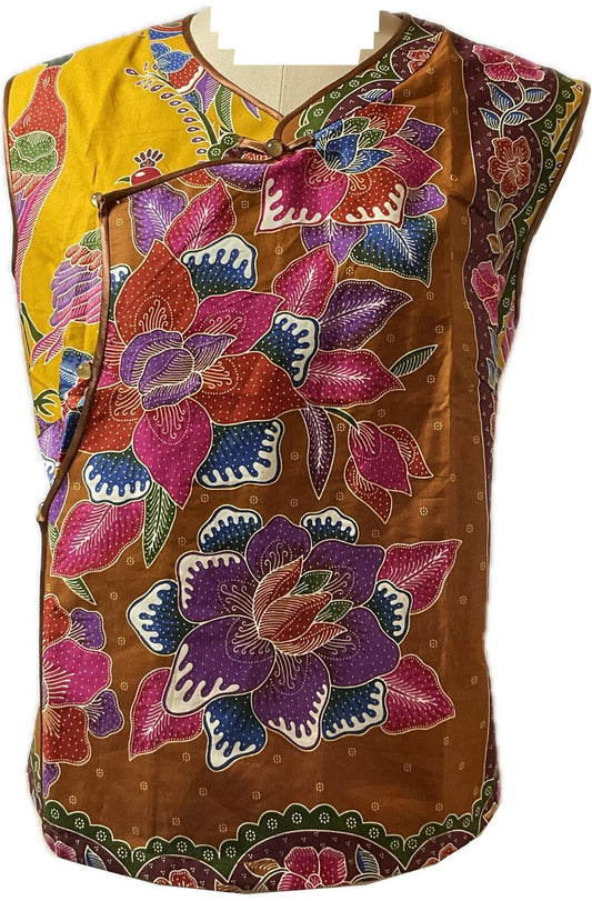 Ladies Batik Top LBT-XXL-BROWN-F11111001