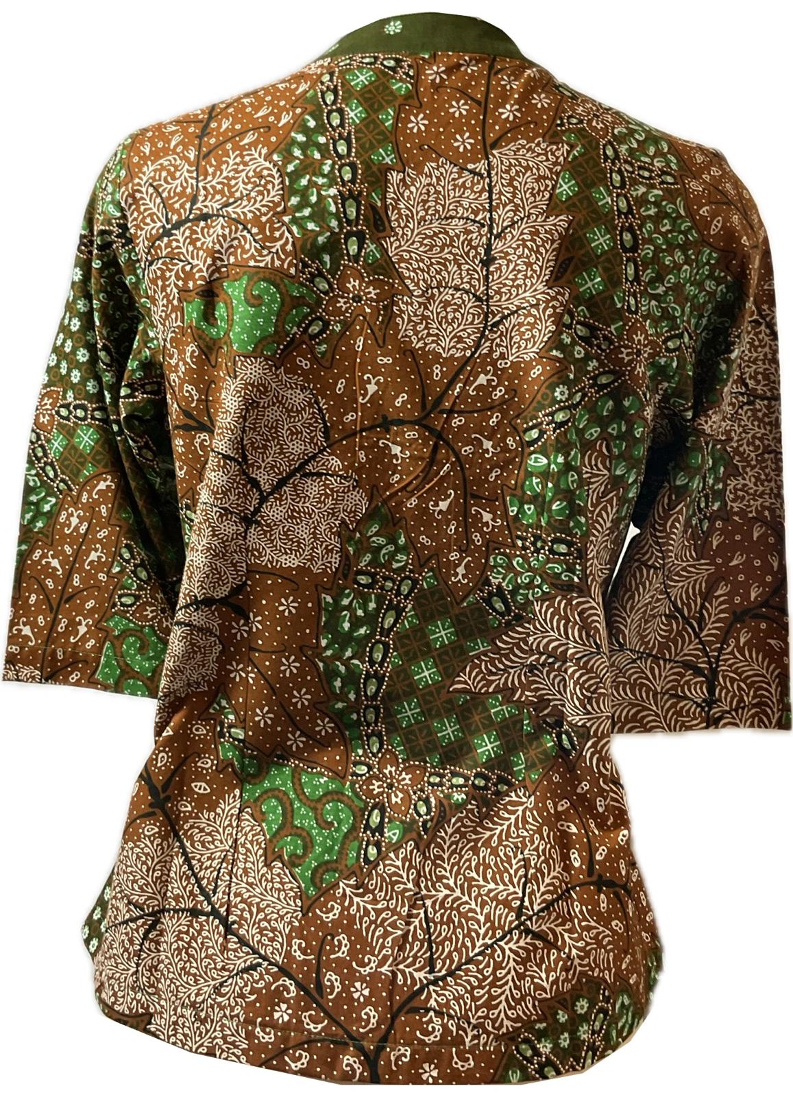 Ladies Batik Top LBT-M-GREEN-G11004
