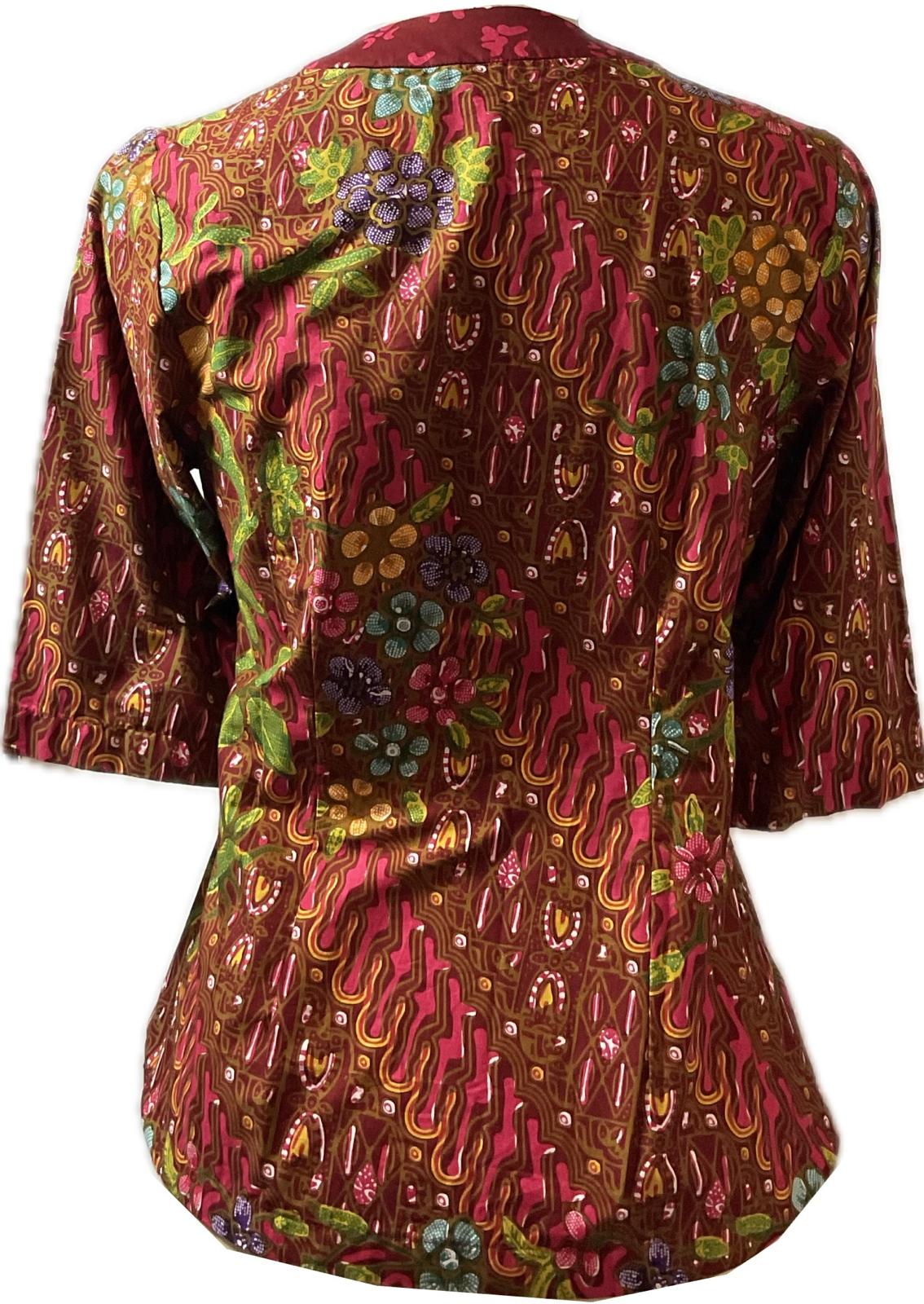 Ladies Batik Top LBT-M-RED-G11003