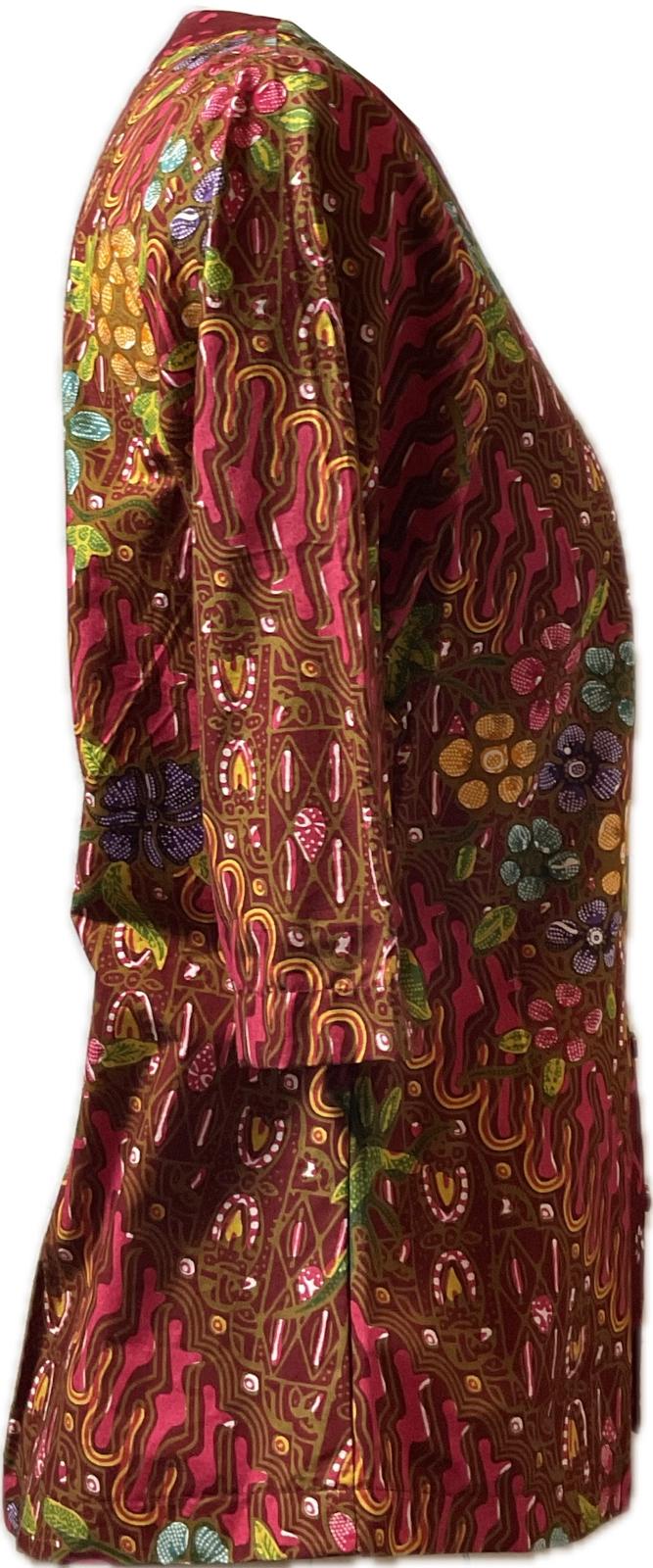 Ladies Batik Top LBT-M-RED-G11003