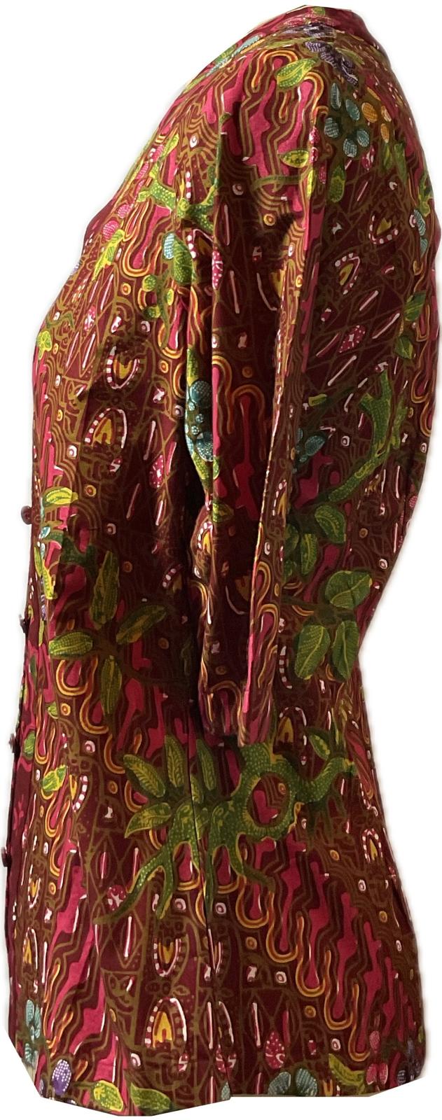 Ladies Batik Top LBT-M-RED-G11003