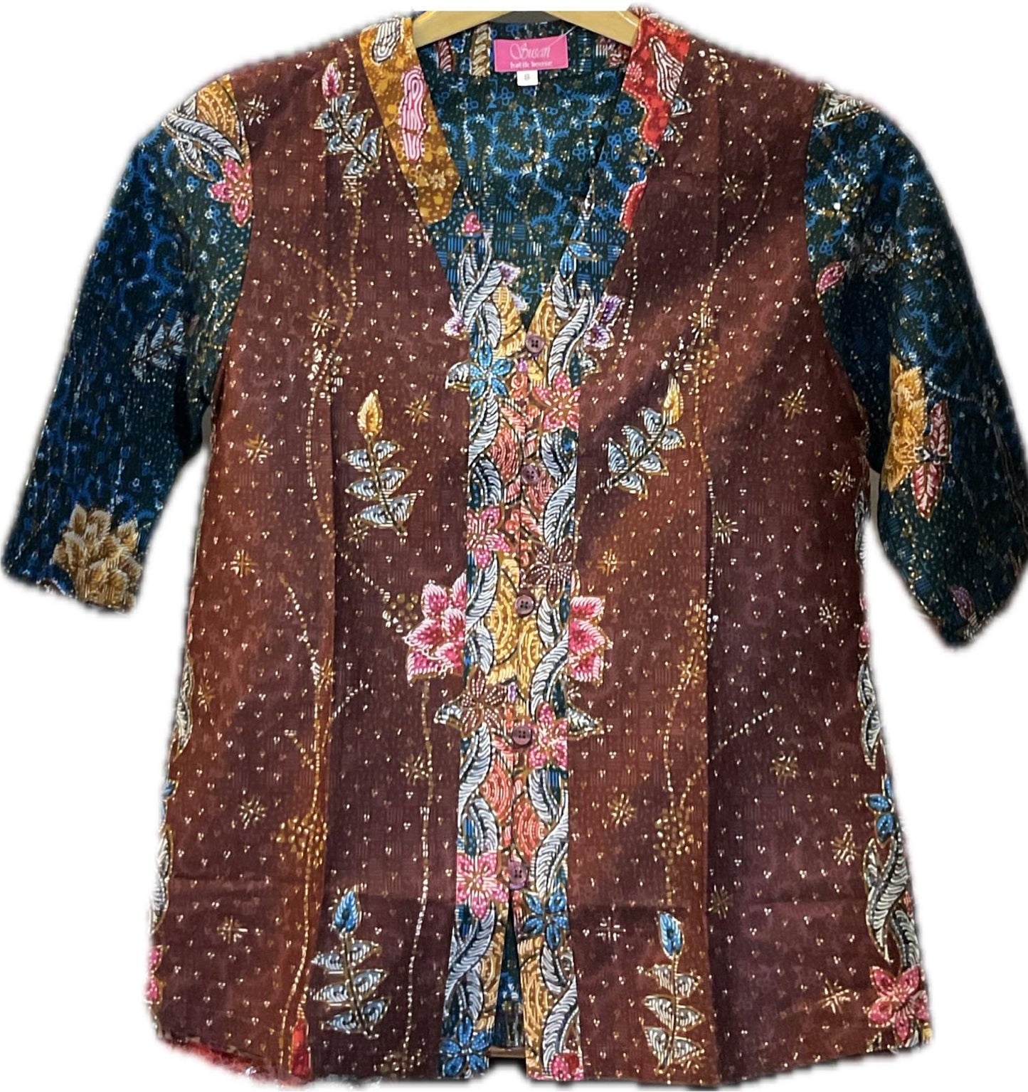 Ladies Batik Top LBT-S-BLUE-G1001