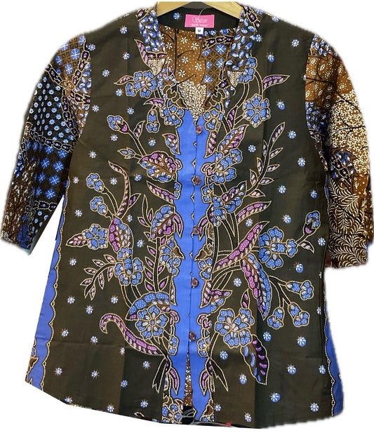 Ladies Batik Top LBT-M-BLUE-G11001