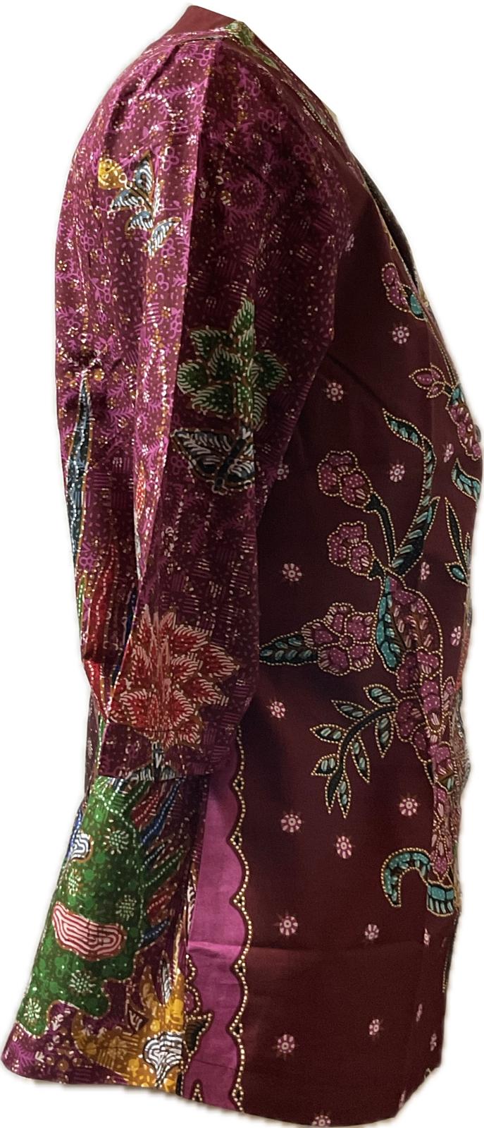 Ladies Batik Top LBT-M-PURPLE-G11005
