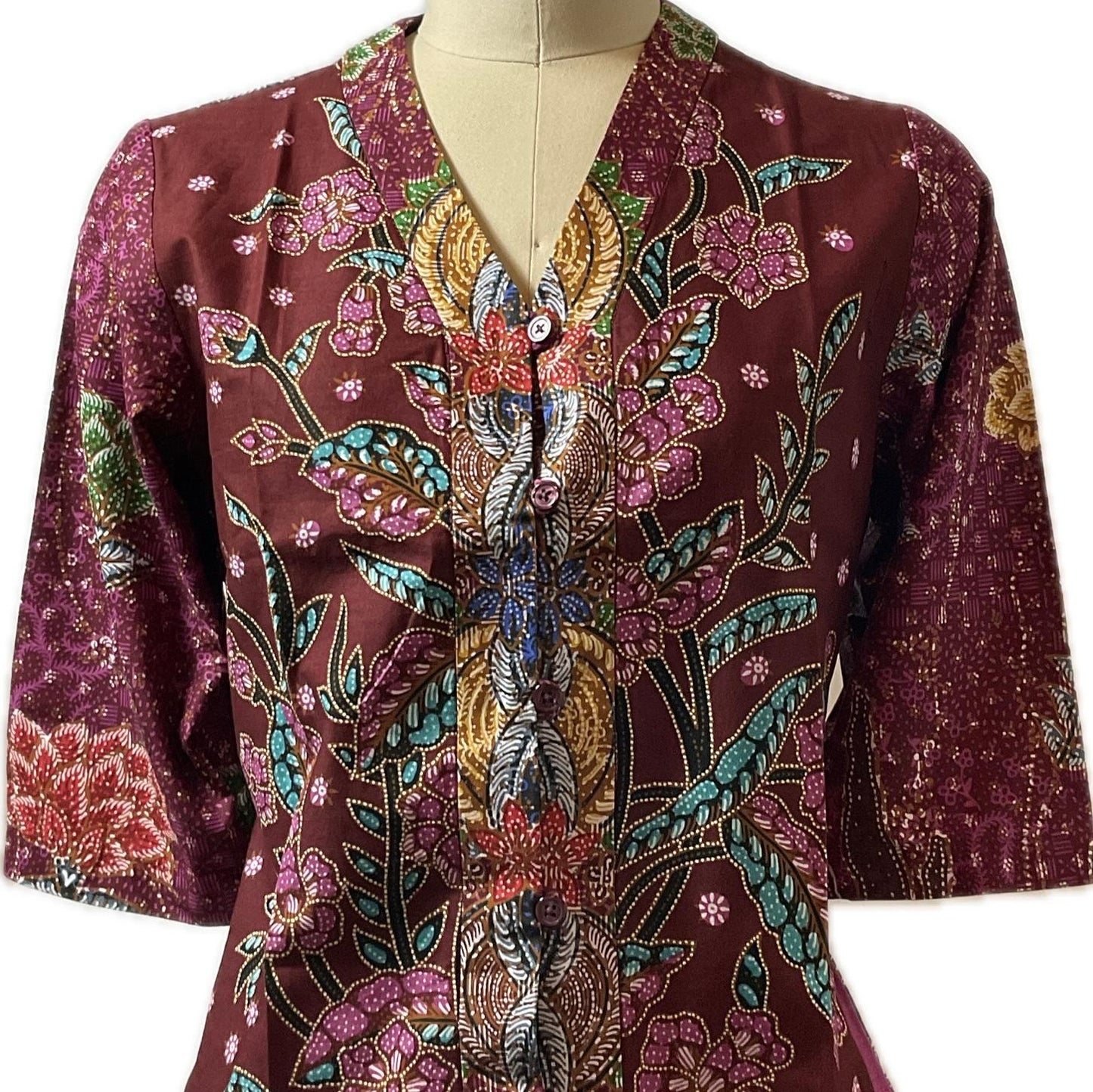 Ladies Batik Top LBT-M-PURPLE-G11005