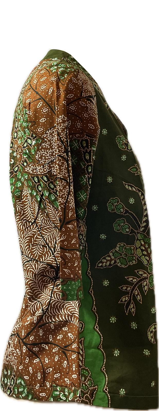Ladies Batik Top LBT-M-GREEN-G11002