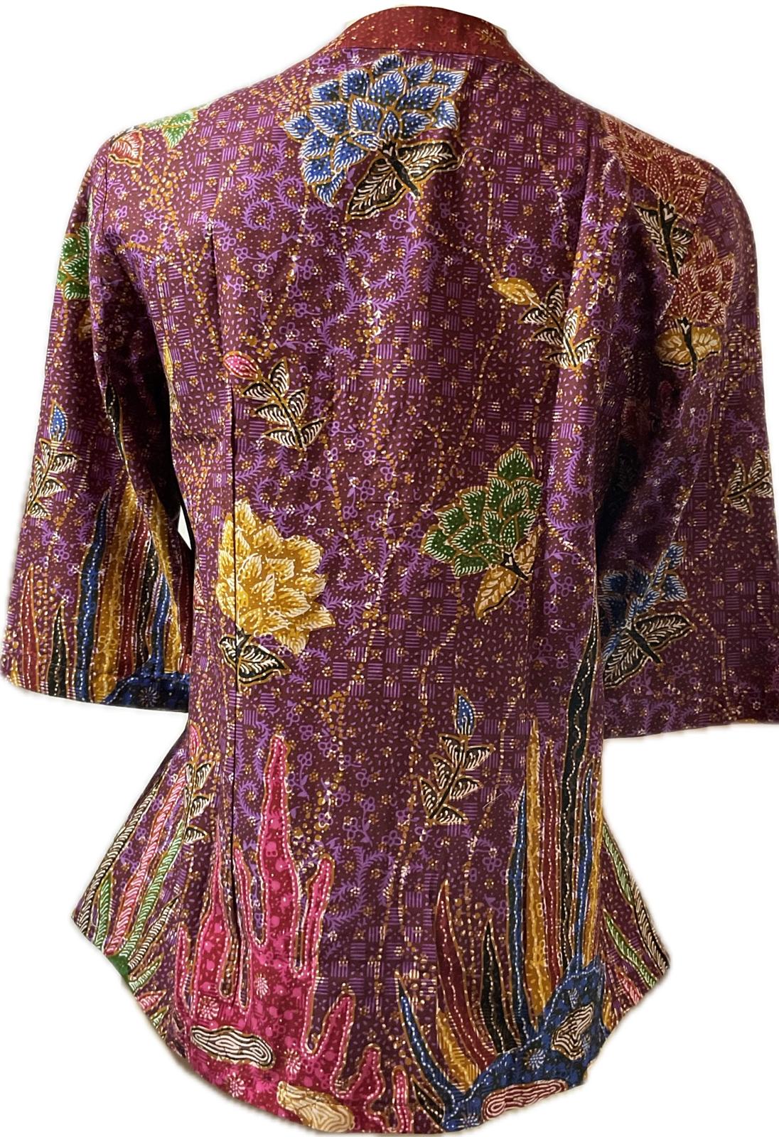 Ladies Batik Top LBT-L-MAROON-G111002