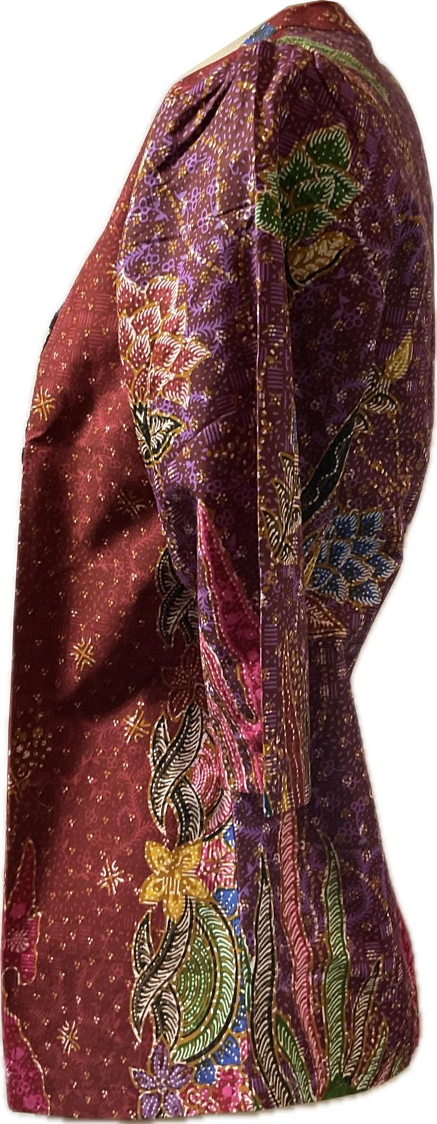 Ladies Batik Top LBT-L-MAROON-G111002