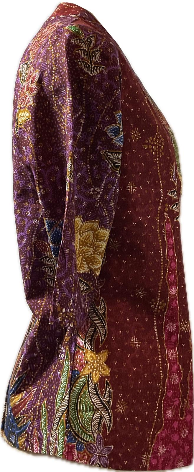 Ladies Batik Top LBT-L-MAROON-G111002