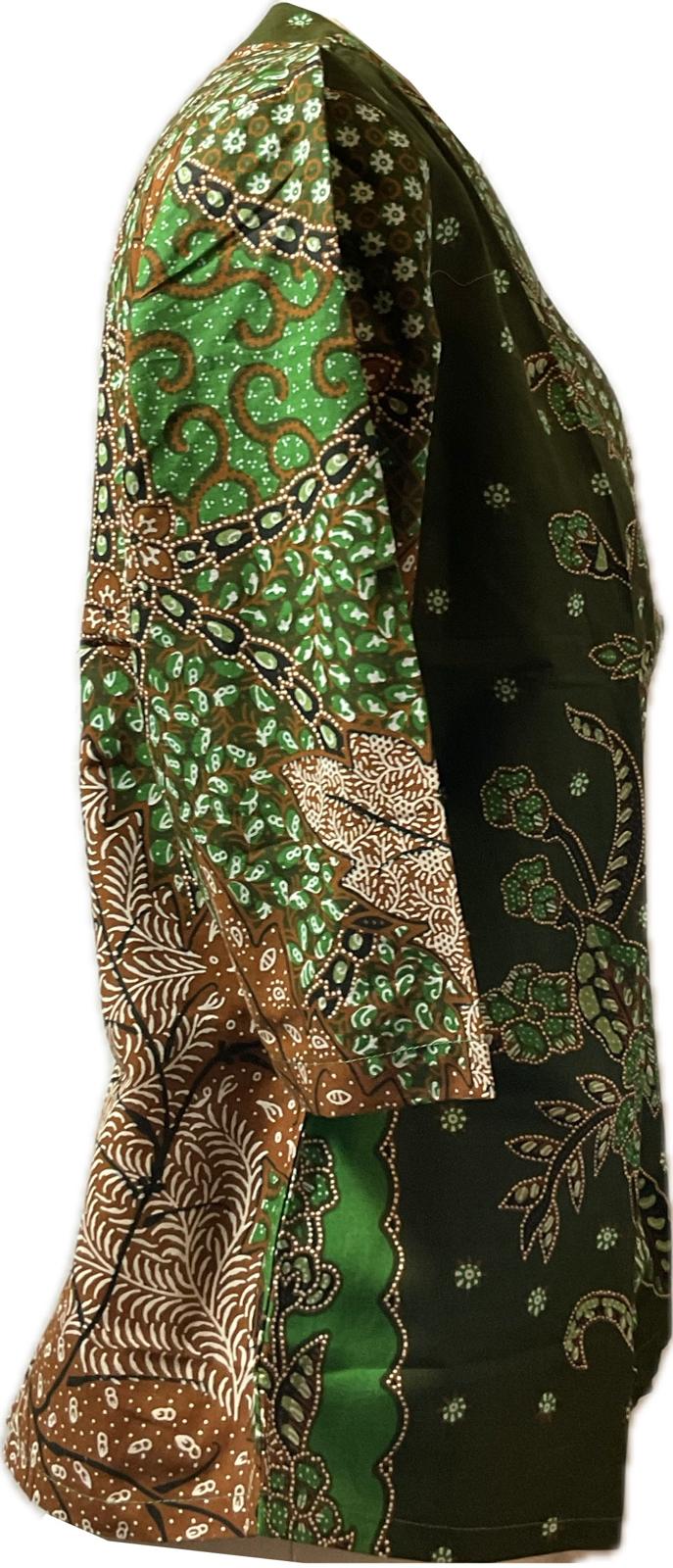 Ladies Batik Top LBT-L-GREEN-G111001