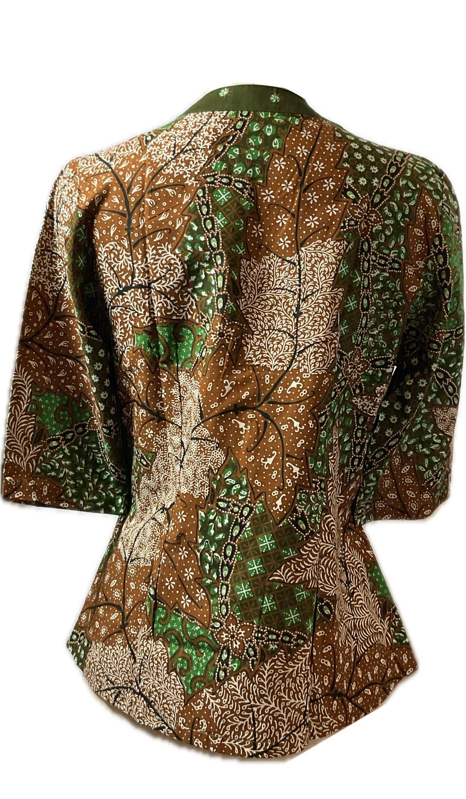 Ladies Batik Top LBT-L-GREEN-G111001