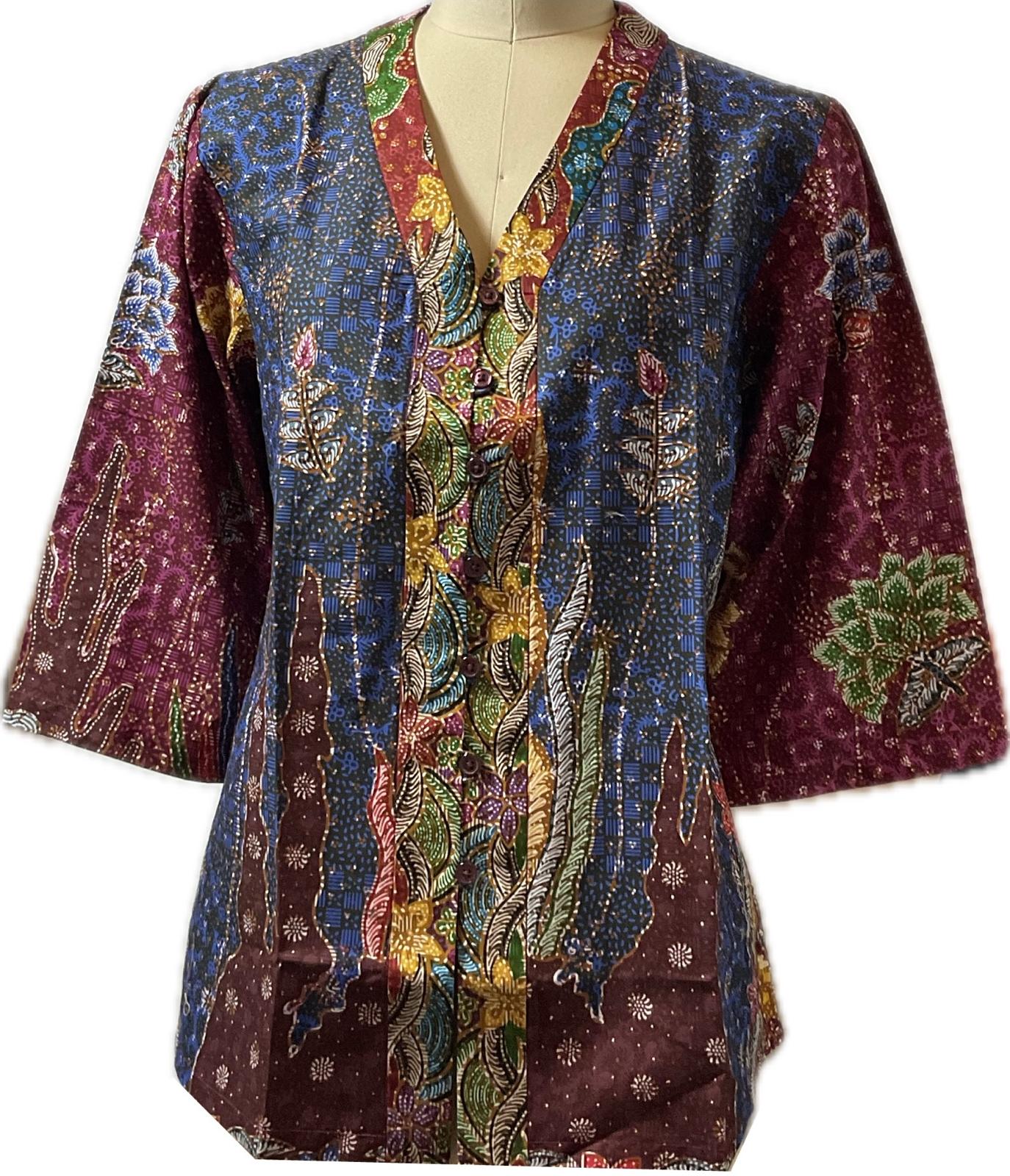 Ladies Batik Top LBT-XL-BLUE-G1111005